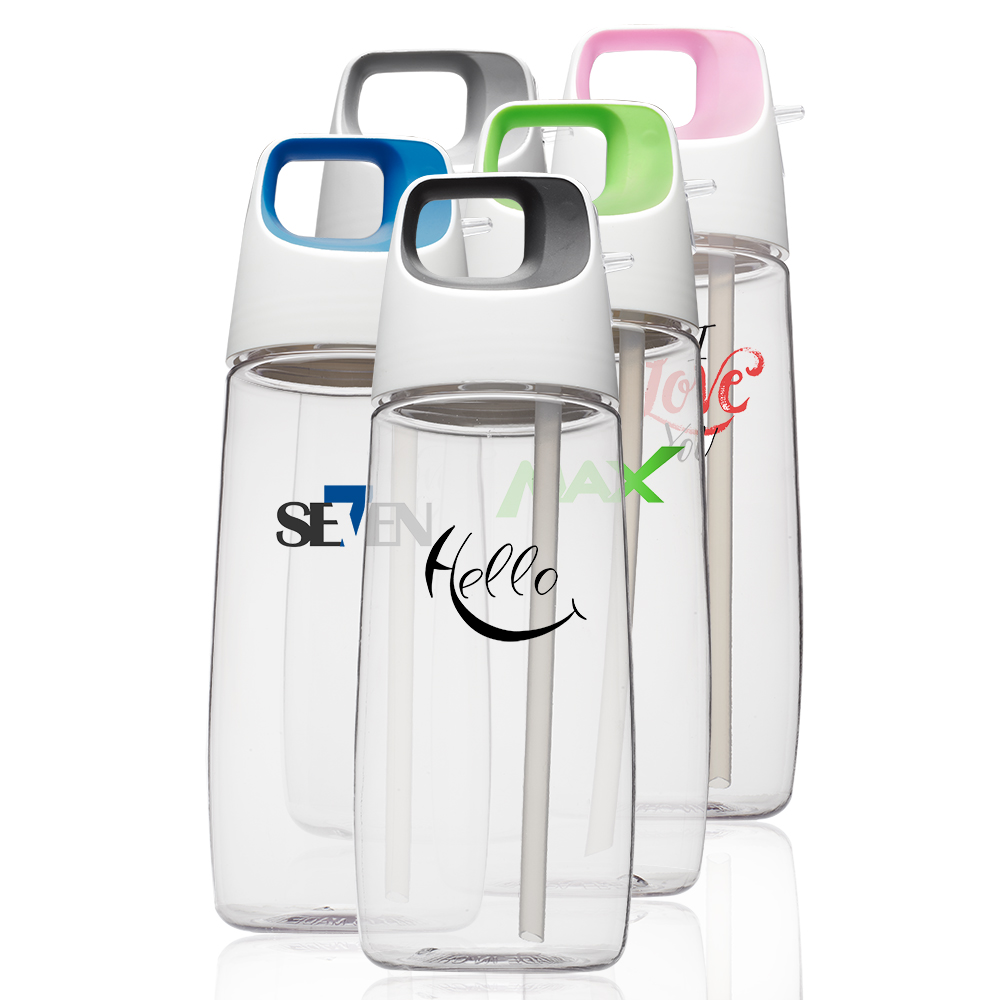 Accent Cube Water Bottles with Straw 27 oz with Logo Accent Cube Water Bottles with Straw 27 oz with Logo