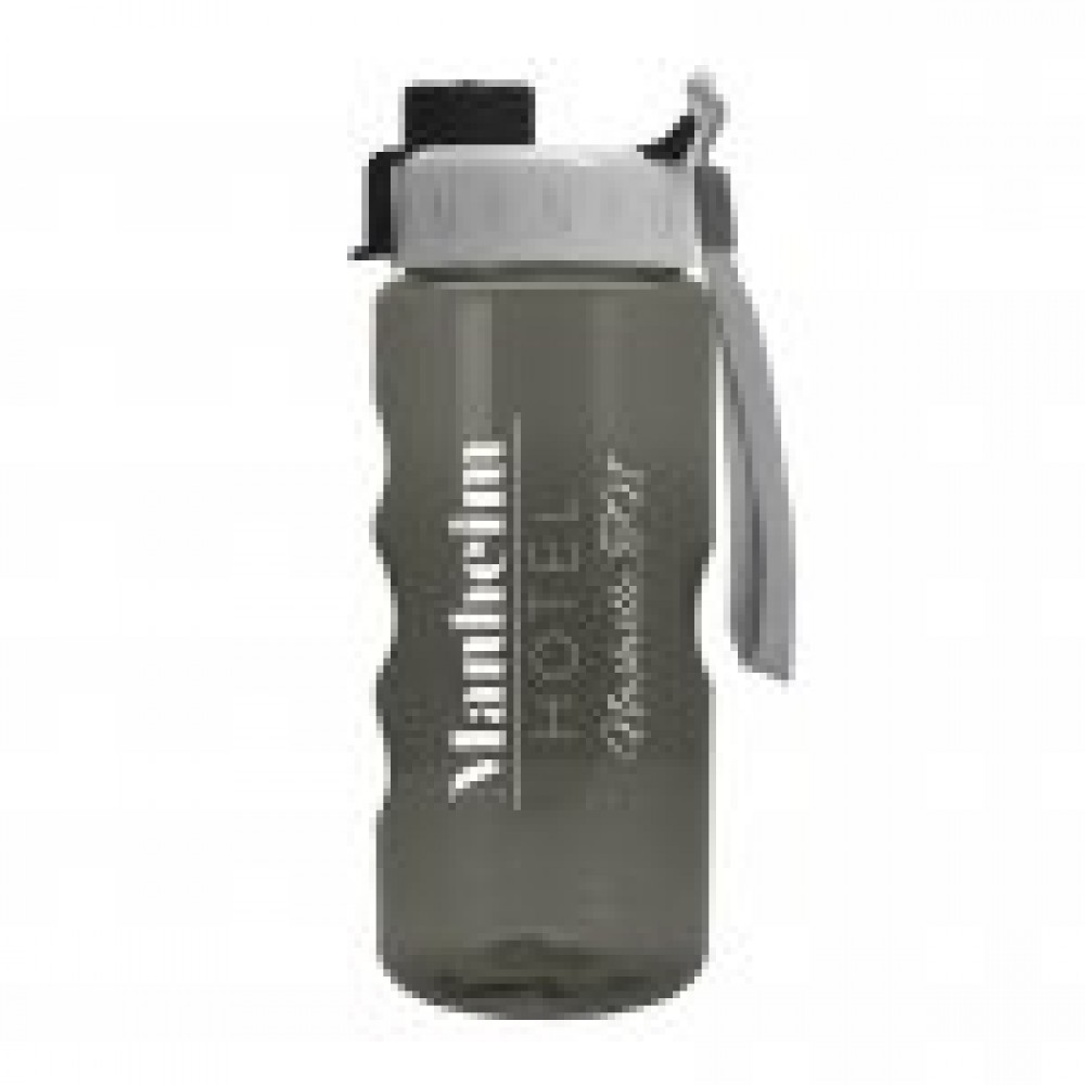 22 Oz. Transparent Bottle w/Quick Snap Lid with Logo