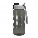 22 Oz. Transparent Bottle w/Quick Snap Lid with Logo