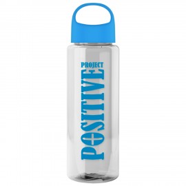 Promotional 32 Oz. The Guzzler Bottle w/Oval Crest Lid
