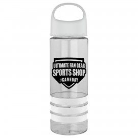 Personalized 24 Oz. Sergeant Stripe Transparent Bottle w/Oval Crest Lid