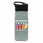 20 Oz. Upcycle Rpet Bottle w/Pop Up Sip Lid - Digital with Logo