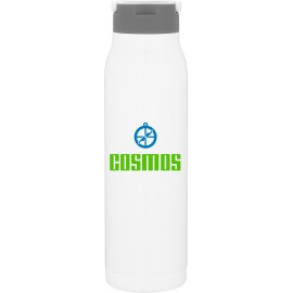 32 oz h2go Flex (White) with Logo