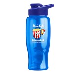 27 Oz. Poly-Pure Bottle w/Drink-Thru Lid - Digital with Logo