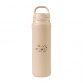Aviana Rowan Recycled Water Bottle - 16 Oz. - Light Peach with Logo