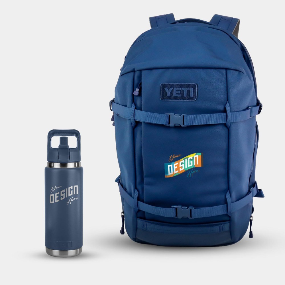 Customized YETI Rambler Bottle & Crossroads 35L Backpack Executive Set Customized YETI Rambler Bottle & Crossroads 35L Backpack Executive Set