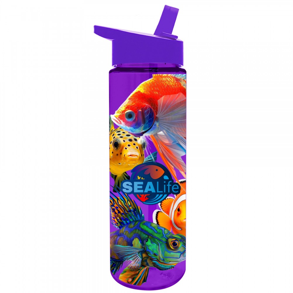 Freedom Bottle -28 Oz. Straight Walled Transparent Bottle w/ Flip Straw Lid - Digital Imprint with Logo Freedom Bottle -28 Oz. Straight Walled Transparent Bottle w/ Flip Straw Lid - Digital Imprint with Logo