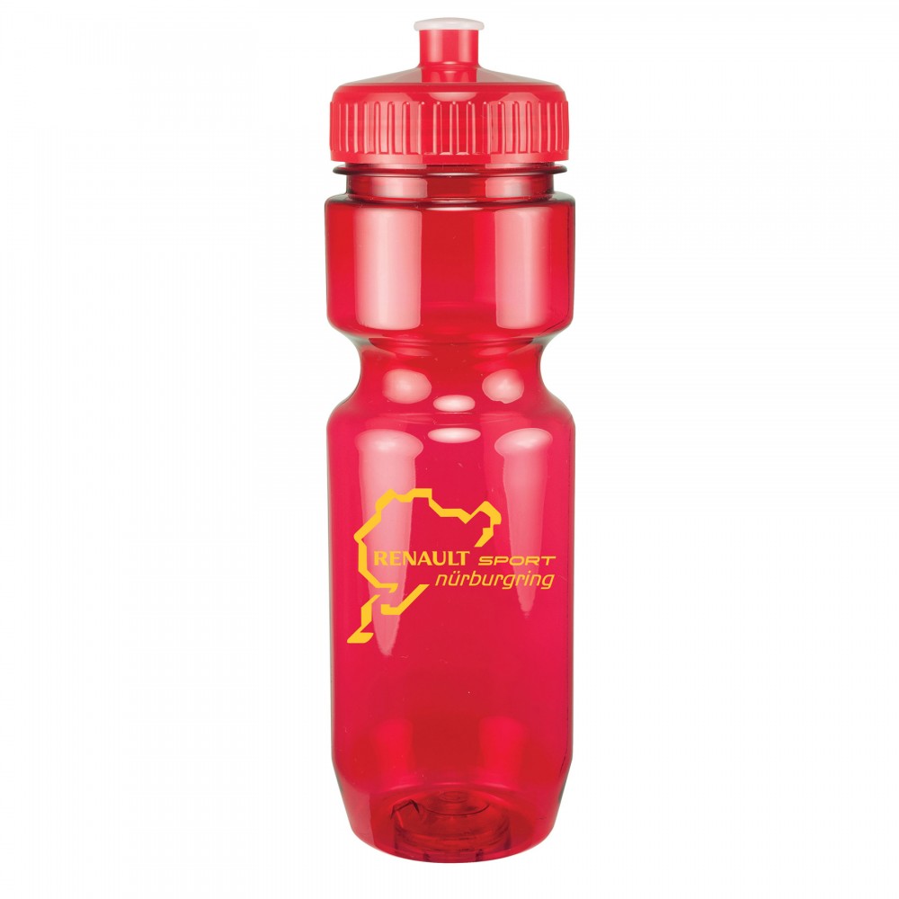 Custom 22 Oz Translucent Bike Bottle w/ Push Pull Lid