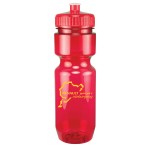 22 Oz Translucent Bike Bottle w/ Push Pull Lid with Logo