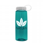 Custom 26 Oz. Transparent Flair Sports Bottle w/Tethered Lid
