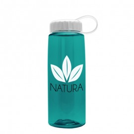 Custom 26 Oz. Transparent Flair Sports Bottle w/Tethered Lid