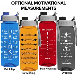 26 Oz. Transparent Flair Bottle w/Quick Snap Lid with Logo