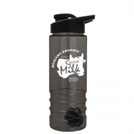 24 Oz. Transparent Salute Shaker Bottle w/Drink-Thru Lid with Logo