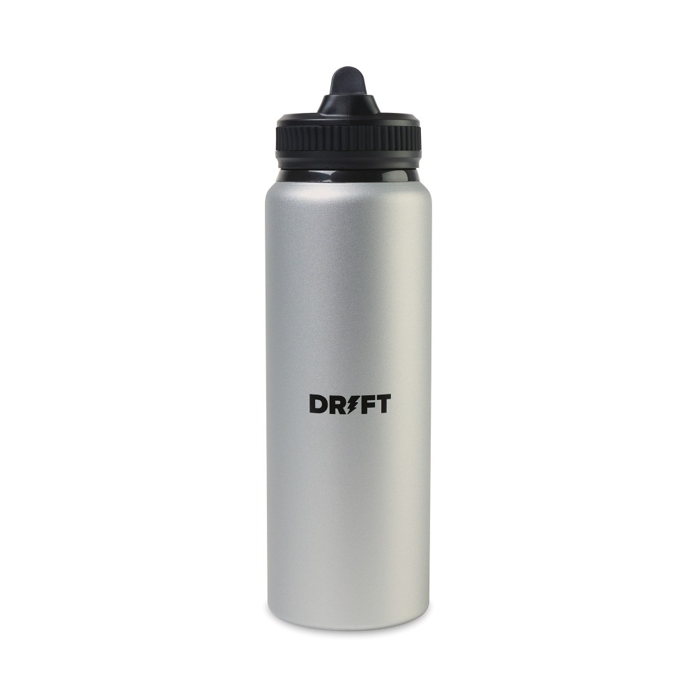 Personalized Jett Aluminum Straw Lid Hydration Bottle - 32 Oz. - Silver