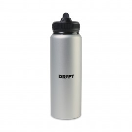 Personalized Jett Aluminum Straw Lid Hydration Bottle - 32 Oz. - Silver
