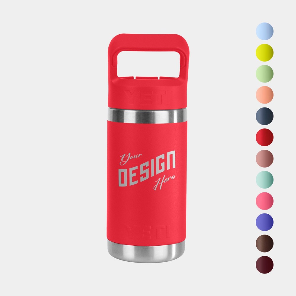 12 Oz YETI Rambler Stainless Steel Insulated Kids Water Bottle with Logo