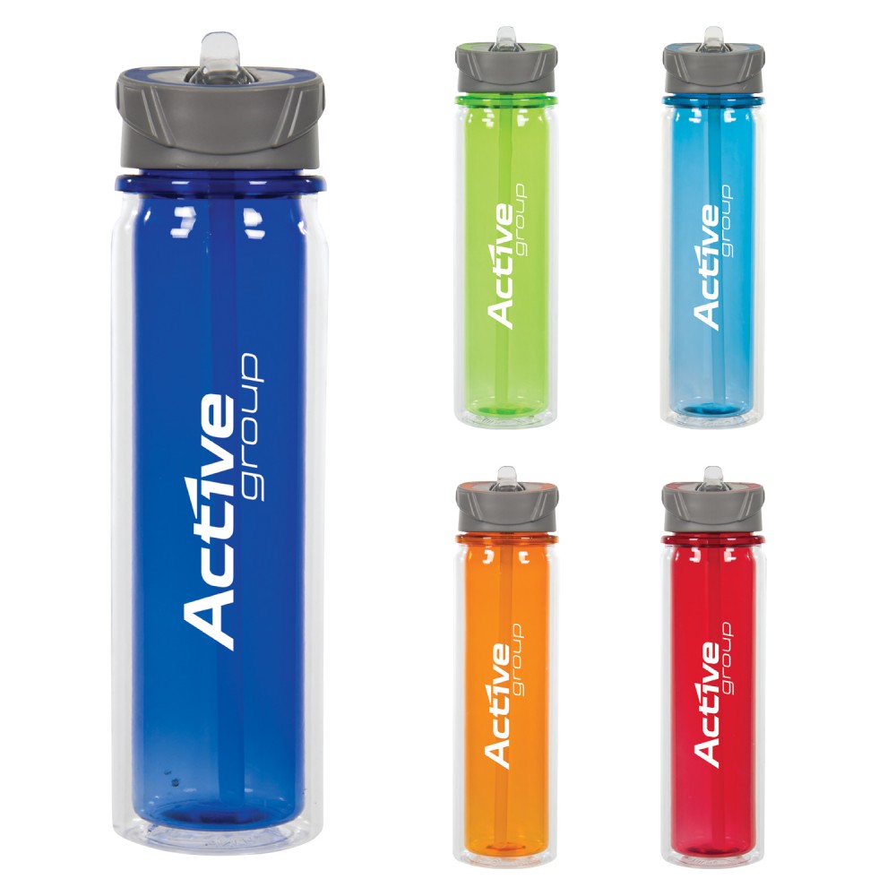 20 Oz Hydrate Double Wall Tritan Water Bottle with Logo 20 Oz Hydrate Double Wall Tritan Water Bottle with Logo