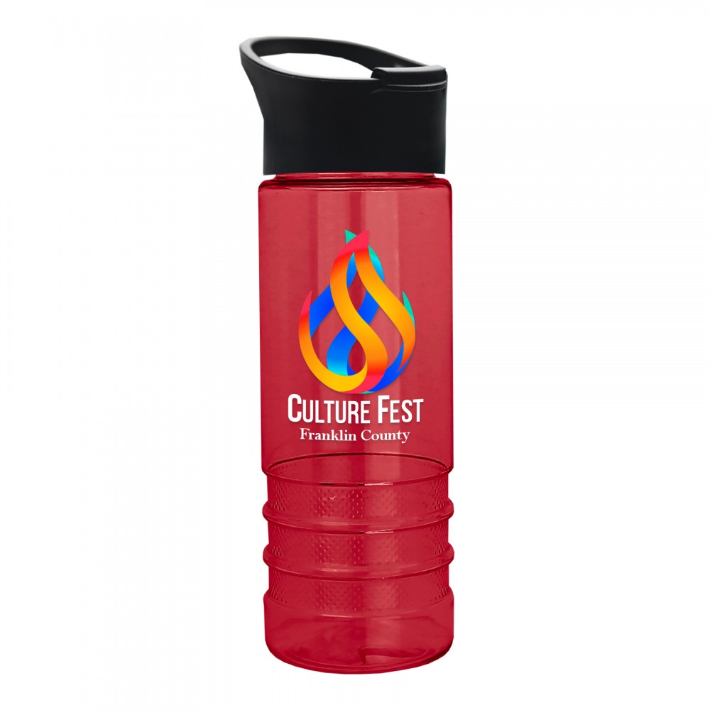 24 Oz. Sergeant Transparent Bottle w/Pop-Up Sip Lid - Digital with Logo 24 Oz. Sergeant Transparent Bottle w/Pop-Up Sip Lid - Digital with Logo