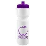28 Oz. Journey Bike Sports Bottle w/Push Pull Lid (White Or Frost) with Logo
