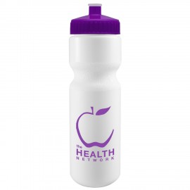 28 Oz. Journey Bike Sports Bottle w/Push Pull Lid (White Or Frost) with Logo