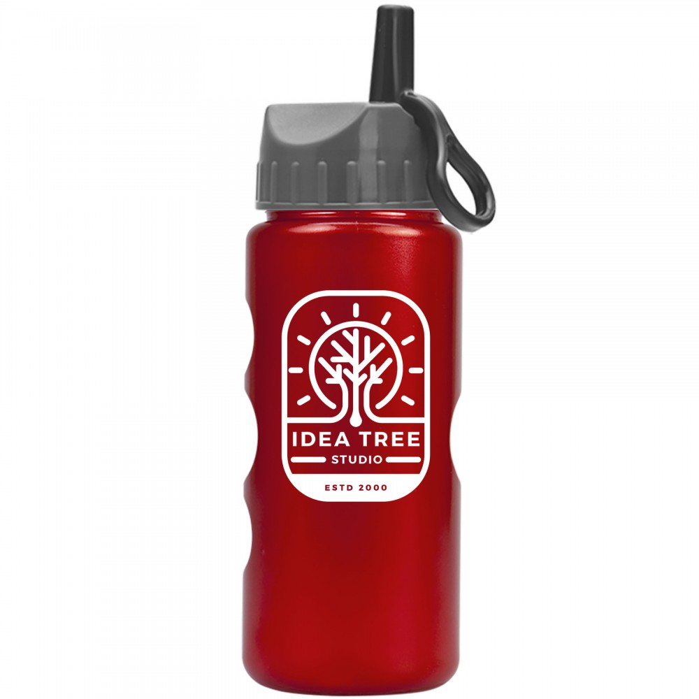 Personalized 22 Oz. Metalike Mini Peak Tritan Sports Bottle w/Flip Straw Lid