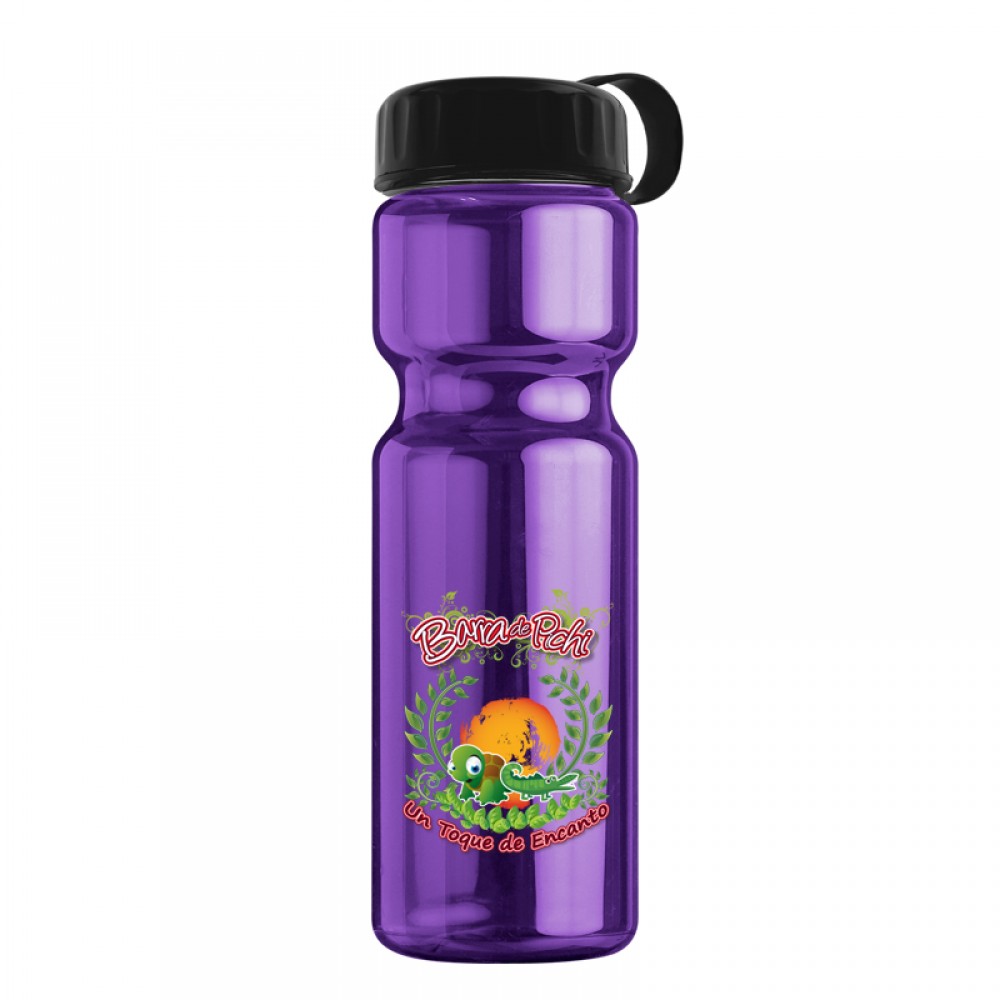 28 Oz. Champion Transparent Bottle w/Tethered Lid - Digital Imprint with Logo 28 Oz. Champion Transparent Bottle w/Tethered Lid - Digital Imprint with Logo