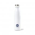 Aviana Palmer Double Wall Stainless Bottle - 17 Oz. - White Opaque Gloss with Logo