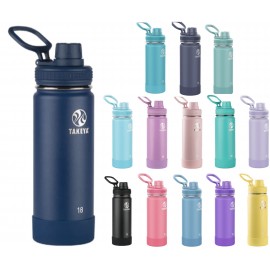 Takeya Active 18 oz Stainless Steel Bottle with Logo  Takeya Active 18 oz Stainless Steel Bottle with Logo