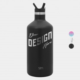 Promotional 64 oz Simple Modern Stainless Steel Insulated Ascent Water Bottle w/ Straw Lid
