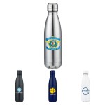 17 oz. Travel Stainless Steel Vacuum Insulated BPA-free Bottle w/ Lid with Logo