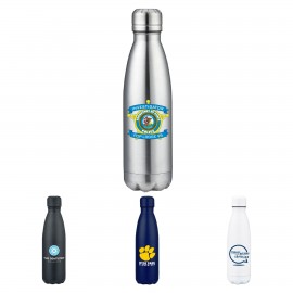 17 oz. Travel Stainless Steel Vacuum Insulated BPA-free Bottle w/ Lid with Logo