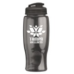 Promotional 27 Oz. Poly-Pure Transparent Bottle w/Flip Lid