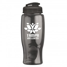Promotional 27 Oz. Poly-Pure Transparent Bottle w/Flip Lid