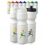 Plastic Water Bottles with Push Cap 28 oz with Logo
