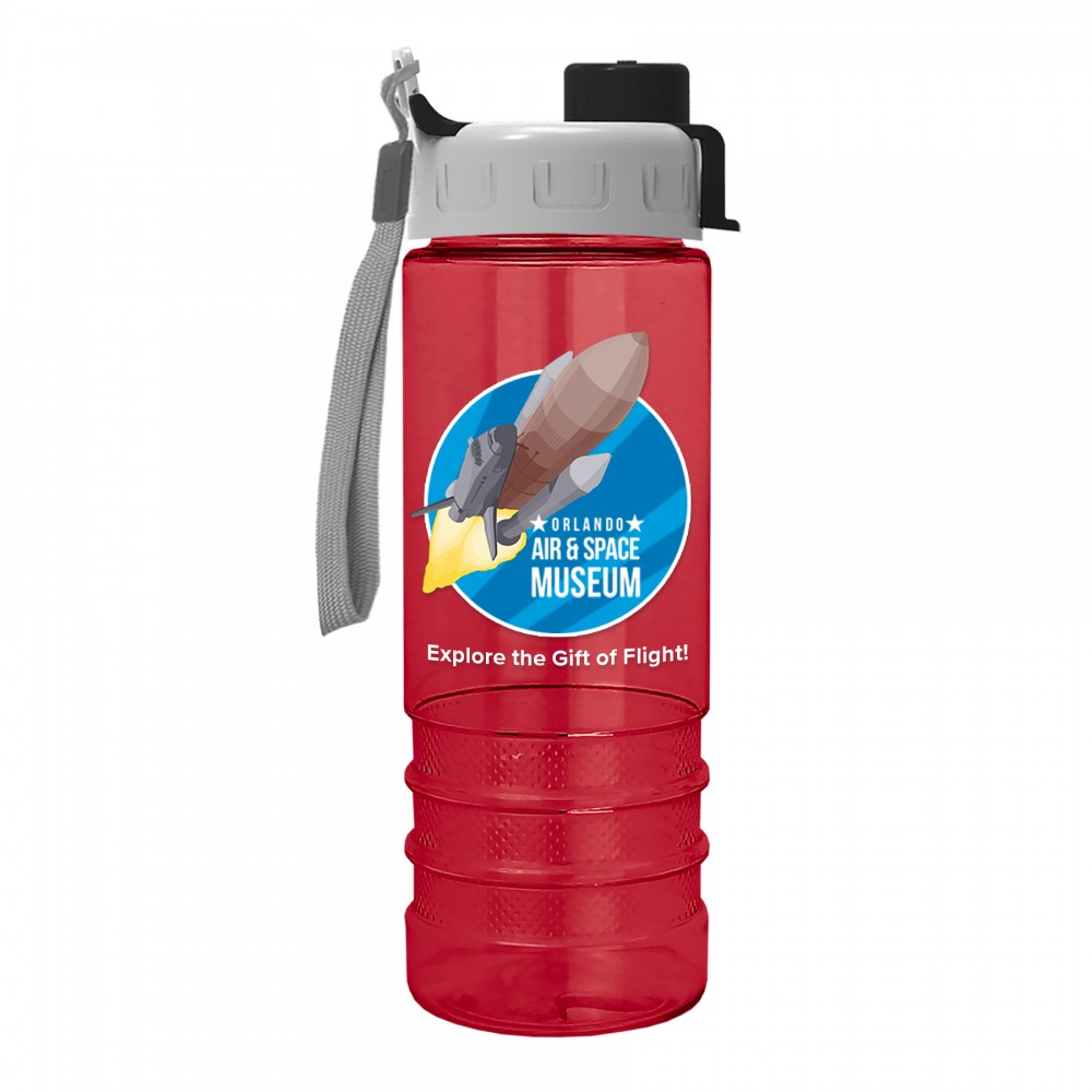 24 Oz. Sergeant Transparent Bottle w/Quick Snap Lid - Digital with Logo 24 Oz. Sergeant Transparent Bottle w/Quick Snap Lid - Digital with Logo