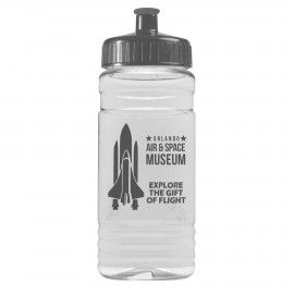 20 Oz. Clear Pete Sports Bottle w/Push-Pull Lid with Logo  20 Oz. Clear Pete Sports Bottle w/Push-Pull Lid with Logo