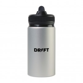 Jett Aluminum Straw Lid Hydration Bottle - 16 Oz. - Silver with Logo