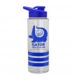 Personalized 24 Oz. Sergeant Stripes Tritan Bottle w/Grip Stripes & Drink-Thru Lid