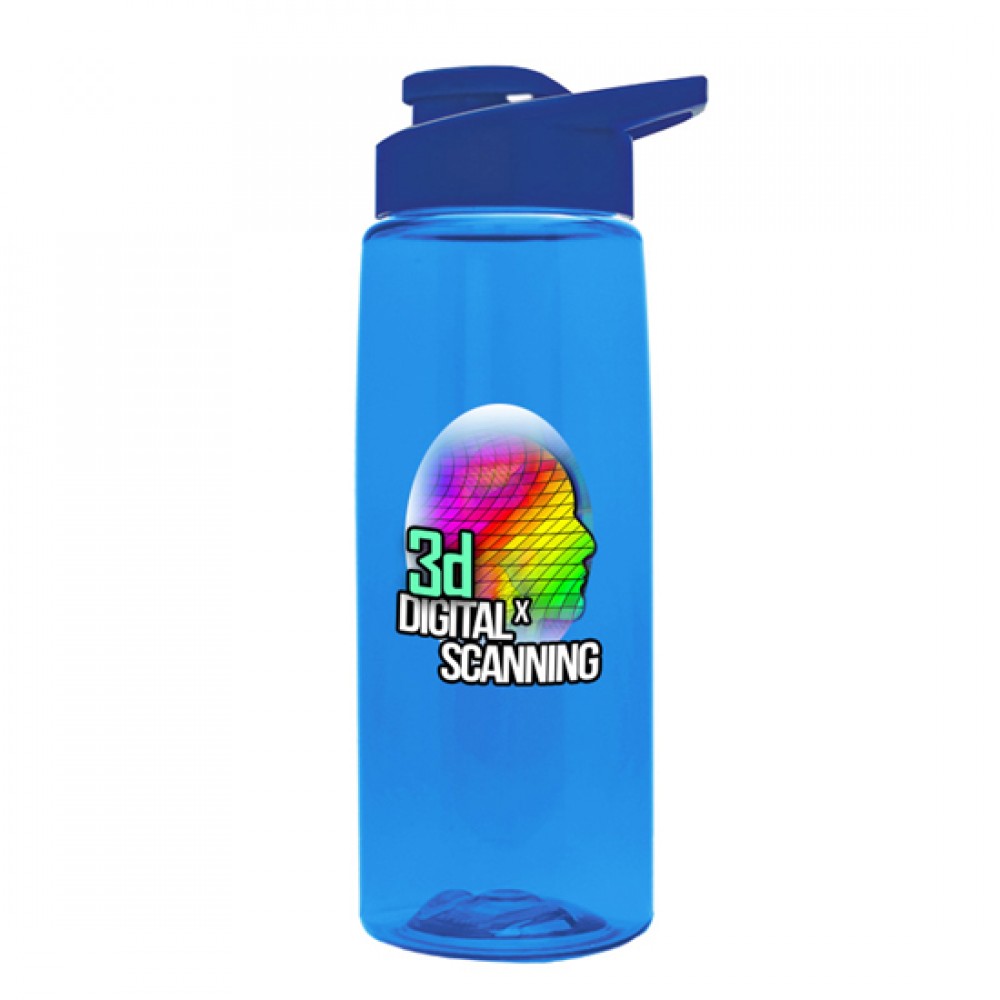 Digital Flair Bottle w/Drink-Thru Lid with Logo