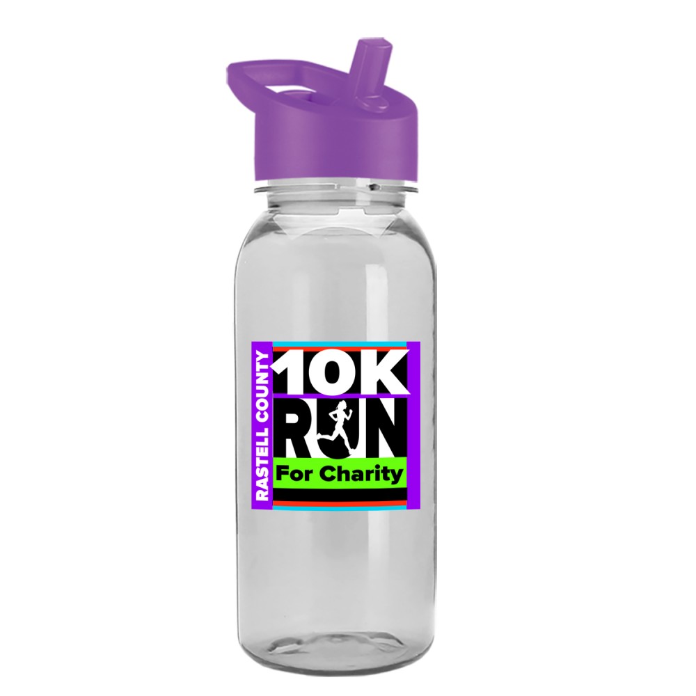 18 Oz. Digital Cadet Transparent Bottle w/Flip Straw with Logo 18 Oz. Digital Cadet Transparent Bottle w/Flip Straw with Logo