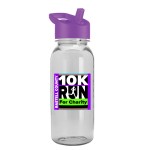 18 Oz. Digital Cadet Transparent Bottle w/Flip Straw with Logo