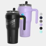 40 oz Hydrapeak Stainless Steel Insulated Roadster Tumbler w/ Straw Lid with Logo