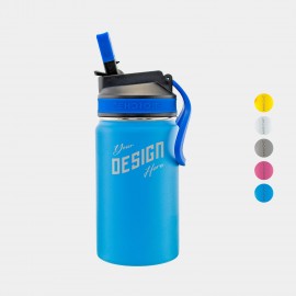 12 oz. GROSCHE Kids Insulated Water Bottle With Straw with Logo
