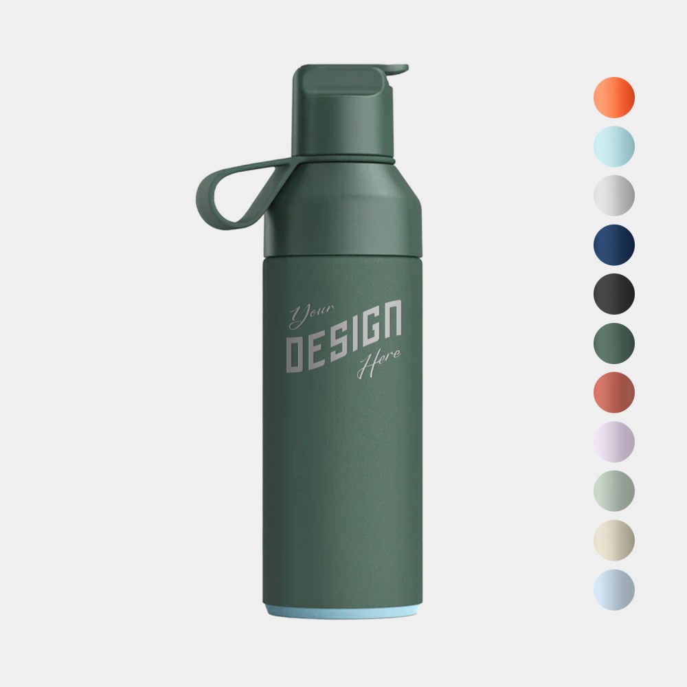 17 oz Ocean Bottle Recycled Stainless Steel Vacuum Insulated Water Bottle w/ Straw Cap with Logo 17 oz Ocean Bottle Recycled Stainless Steel Vacuum Insulated Water Bottle w/ Straw Cap with Logo