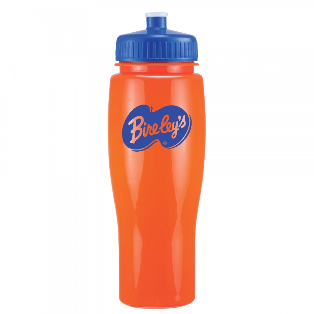 24 Oz Contour Bottle w/ Push Pull Lid - Solid Colors with Logo 24 Oz Contour Bottle w/ Push Pull Lid - Solid Colors with Logo