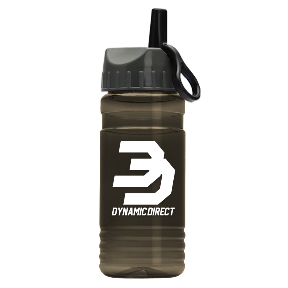 20 Oz. Transparent Sports Bottle w/Ring Straw Lid with Logo 20 Oz. Transparent Sports Bottle w/Ring Straw Lid with Logo