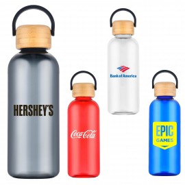 Verde 21oz RPET Bottle with Bamboo Cap with Logo