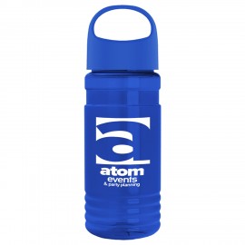 Custom 20 Oz. Transparent Sports Bottle w/Oval Crest Lid