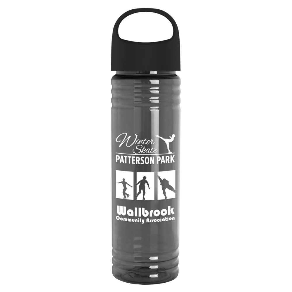 Promotional 24 Oz. Slim Fit Transparent Bottle w/Oval Crest Lid Promotional 24 Oz. Slim Fit Transparent Bottle w/Oval Crest Lid