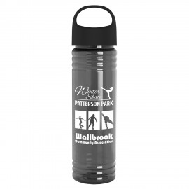 Promotional 24 Oz. Slim Fit Transparent Bottle w/Oval Crest Lid